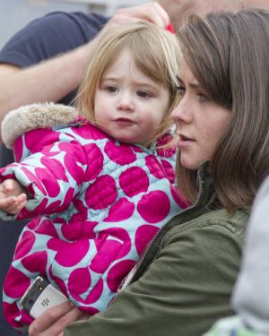 Gavin Blyth Memorial Cup Feb 19 2011 Brooke Vincent cuddles Jack Shepherds Daughter 2 year old Nyla image 2 sm.jpg